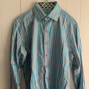 Robert Graham Button Down Dress Shirt Medium
